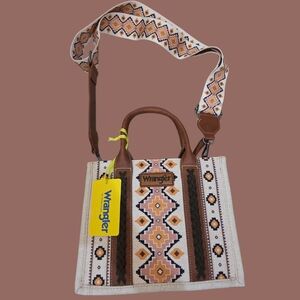 Wrangler Patterned Brown and Cream Shoulder Bag